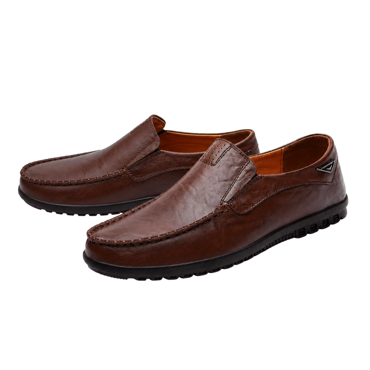Camden Leather Driving Loafers in Espresso paired product view