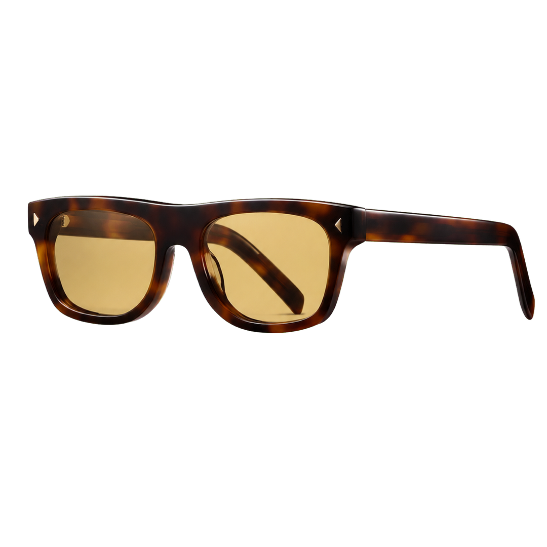 Harrow & Quinn Charlie Polarized Square Sunglasses in Tortoiseshell flat product image on a transparent background
